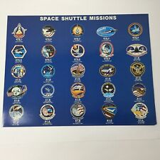 vintage NASA Space Shuttle Mission Facts Summary 1981-1986 picture