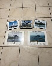 BLUE ANGELS 1997 TEAM SIGNED POSTER CREW Authentic Navy Lot Of 5 picture