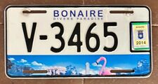 Bonaire 2014 DIVER'S PARADISE License Plate # V-3465 picture