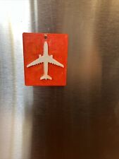 Orange Airplane Refrigerator Magnet picture
