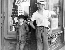 1938 Boys in Front of Drugstore, Dover, DE Vintage Old Photo 8.5
