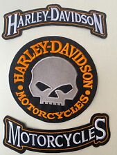 Harley Davidson Willie - G Skull Patch 3 Pcs Set Harley Davidson Motorcycle picture