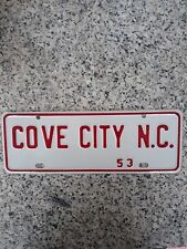 NOS COVE CITY NC CITY LICENSE PLATE TAG #53 picture