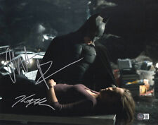 CHRISTIAN BALE KATIE HOLMES THE DARK KNIGHT SIGNED AUTO 11X14 PHOTO BAS BECKETT picture
