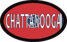 4 x 2.5 Oval Tennessee Flag Chattanooga Sticker Car Truck Vehicle Bumper Decal picture