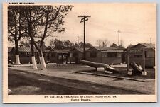 Camp Dewey Barracks St Helena Training Station Navy Norfolk VA Postcard F29 picture
