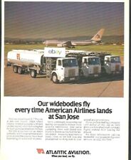 AMERICAN AIRLINES BOEING 767-300 LANDING IN SAN JOSE ATLANTIC AVIATION FUEL AD picture