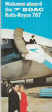 BOAC UK airline Welcome Aboard the Rolls-Royce 707 promotion brochure 1969 picture