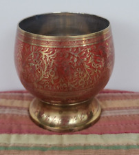 Etched Brass Cups From India, SALE picture