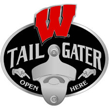 wisconsin badgers tailgater W logo emblem metal trailer hitch cover  picture