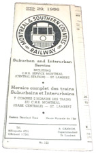APRIL 1956 MONTREAL & SOUTHERN COUNTIES  RAILWAY INTERURBAN PUBLIC TIMETABLE picture