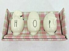 Rae Dunn Artisan Collection by Magenta Easter 3 Bunny Egg Cups Hop picture