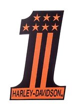 Harley Davidson Motorcycle Embroidery Patch - Harley Davidson #1 Large (orange) picture