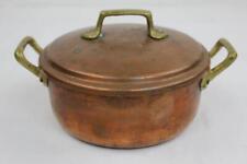 Small Handmade Copper Pot w/ Lid - 6 in, Vintage picture