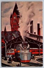eStampsNet - Milwaukee Road Railroad Hiawatha, R. Porter Painting Postcard  picture