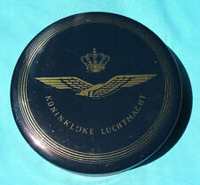 DUTCH ROYAL AIRFORCE MILITARY BLUE TIN CROWN AIRPLANES picture