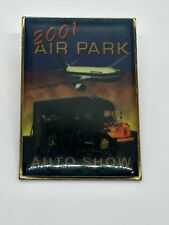 2001 Air Park Auto Show Plane Fiery Truck Blue Gold Tone Red Union Made USA picture