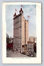 New York City NY-Aerial Park Row Building, Antique, Vintage c1909 Postcard picture