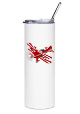 Pitts Special Stainless Steel Water Tumbler with straw - 20oz. picture