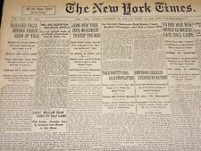 1916 NOVEMBER 26 NEW YORK TIMES - HARVARD FALLS TO FIERCE RUSH OF YALE - NT 7734 picture