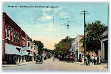 1912 Broadway Looking East Classic Cars Excelsior Springs Missouri MO Postcard picture