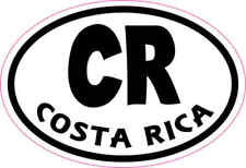 3X2 Oval CR Costa Rica Sticker Vinyl Cup Decals Sticker Bumper Car Decal Hobbies picture