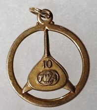 HARD TO FIND VINTAGE TWA 10 YEAR SERVICE PENDANT LGB 1/5 10K GF picture