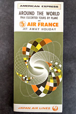 Vintage 1964 Air France Japan Air lines Brochure Minty picture