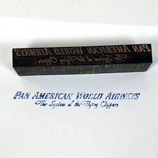 Pan American World Airways - Flying Clippers Logo Letterpress Print Plate Stamp picture