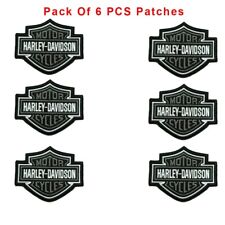 Harley Davidson Classic Gray Logo Sew-on Patch Small embroidery Patches Lot Of 6 picture