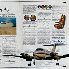 Beechcraft Airplane King Air Leather Seats Quality Luxury Vintage Print Ad 1983 picture