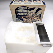 c1950s Popeil Slice-A-Way Shredder Slicer MCM w/ Box Marbled Plastic #14 Vtg F2 picture