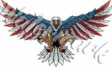American Flag Bald Eagle Sticker / Merica Vinyl Decal |10 Sizes with TRACKING picture