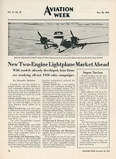 1949 Aviation Article New 2 Engine Private Planes Beech Baumann Aero Commander + picture