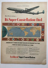1953 Lockheed Super Constellation, Modess Pure Silk Scarfs Vintage Print Ads picture