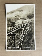 Postcard RPPC Canadian Pacific Railway Train Stone Creek Bridge Vintage Railroad picture