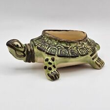 Brush Mccoy Turtle Planter Handmade Ceramic Green Garden Dish Vintage USA B493 picture