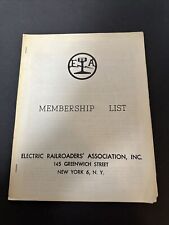 Electric Railroaders Association Membership List ERA List as June 1958 picture