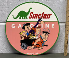 Sinclair Dino Gasoline Metal Sign Flintstones Dino Station Cartoon Gas Oil Auto picture