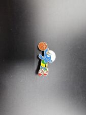 VINTAGE SMURF PLAYING BASKETBALL LAPEL PIN picture