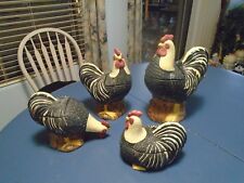 Sakura Rooster Ceramic Covered Canisters Set of 4  picture