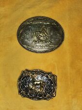 Vintage Montana Siversmiths Western Belt Buckle Numbered  picture