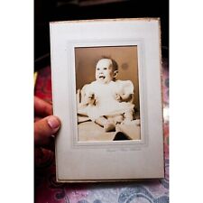 Excited Baby Laughing Cute Booties Smiling Happy Antique Atlanta Vintage Photo picture