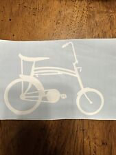 White Swing Bike Silhouette Decal (1 Decal) picture