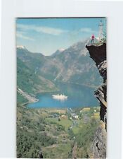 Postcard The Flydal Ravine Geiranger Norway picture