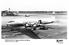 Real Photo Postcard 1965 Douglas DC-6 Trabajeros Aereos del Sahara~120050 picture