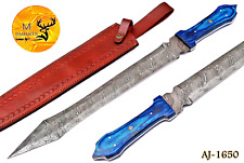SWORD CUSTOM HANDMADE FORGED DAMASCUS STEEL SWORD WITH WOOD HANDLE -  1650 picture