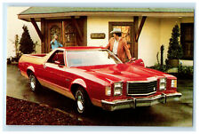 1979 Red Ranchero GT, Two Friends Greetings, Saddlery on the Back Postcard picture