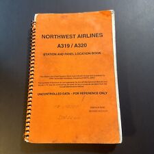 NORTHWEST AIRLINES Airbus A319 A320 Station and Panel Location Book Aug 07 picture