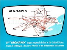 1966 MOHAWK Airlines ad ROUTE MAP airways advert UTICA-ROME, New York picture